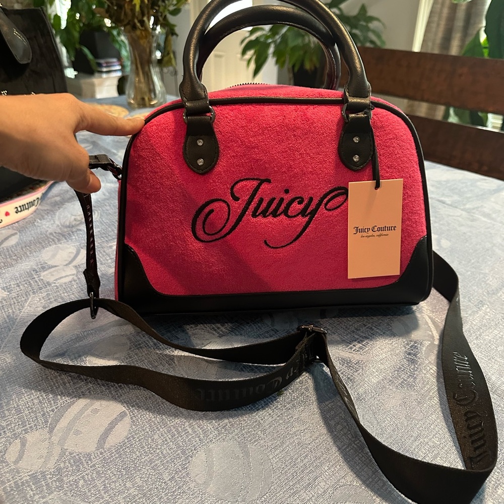 Juicy Couture Pink and Black Women's Bag